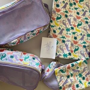 Itzy Ritzy pouch and bag bundle Dinos EUC
